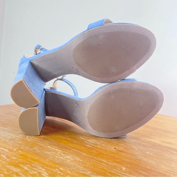Lulu’s Taylor Blue Suede Ankle Strap Heels - Picture 13 of 14